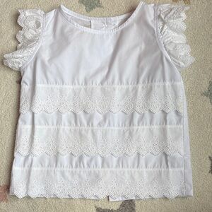 Beaufort bonnet white Eyelet Lace Kids Top